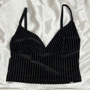 Velvet crop top